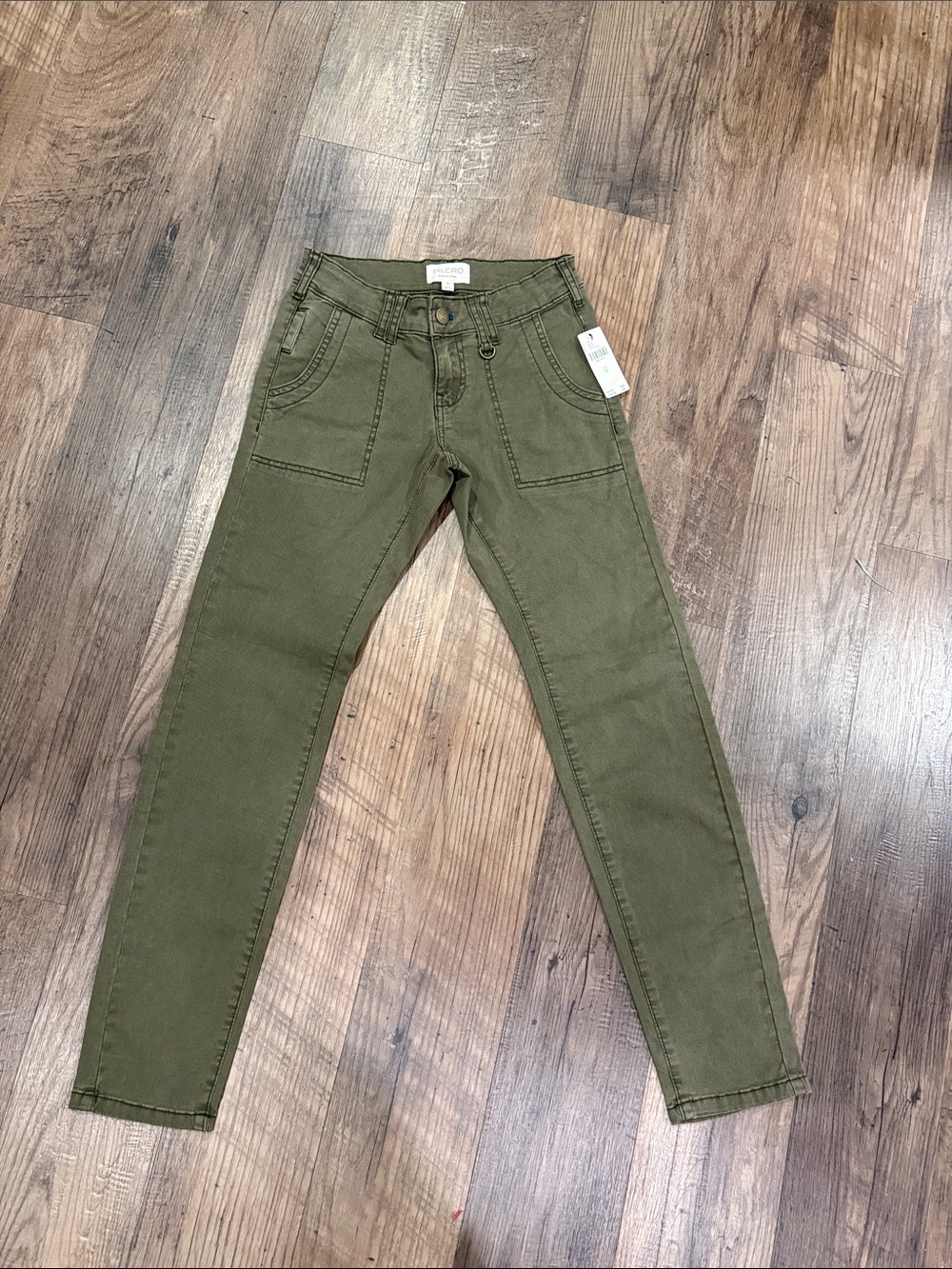 Pilcro from Anthropologie  Green Skinny Utility Pants size 23 NWT low-rise